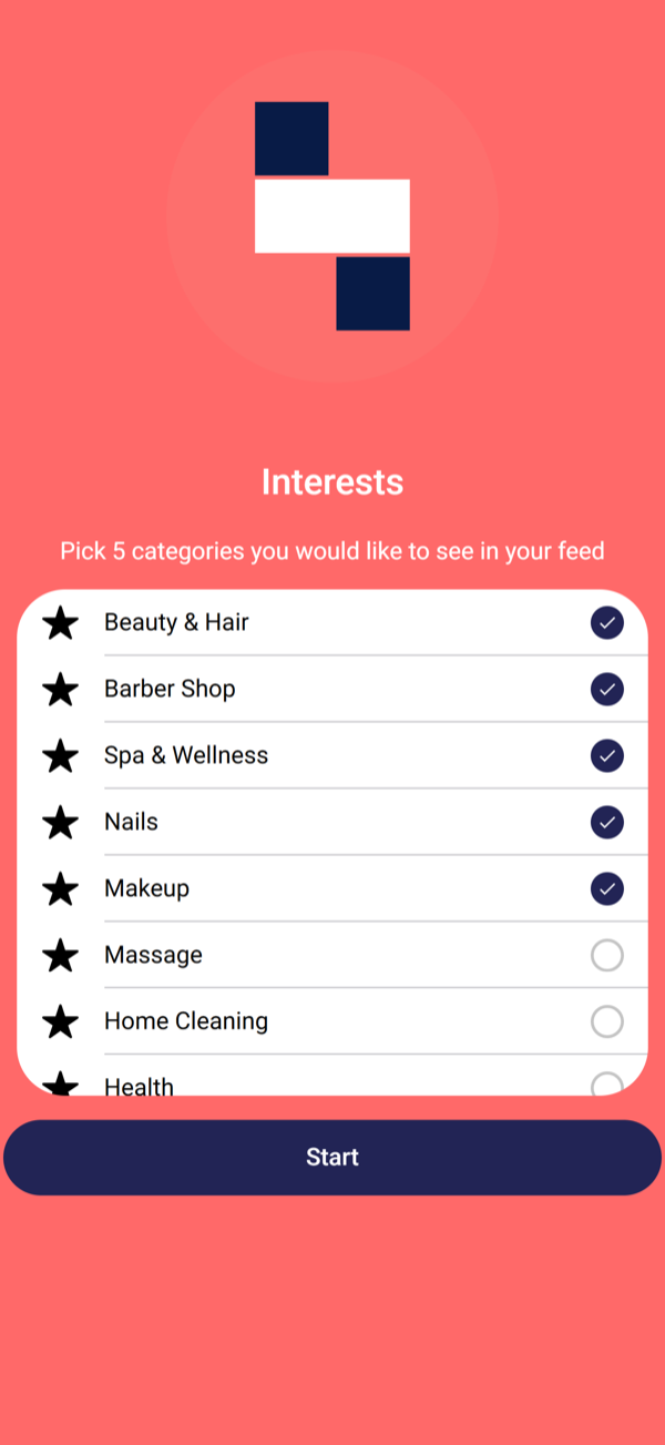 Pick five favourite categories