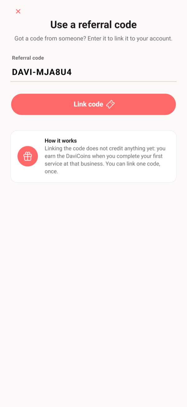 Redeem someone else's code