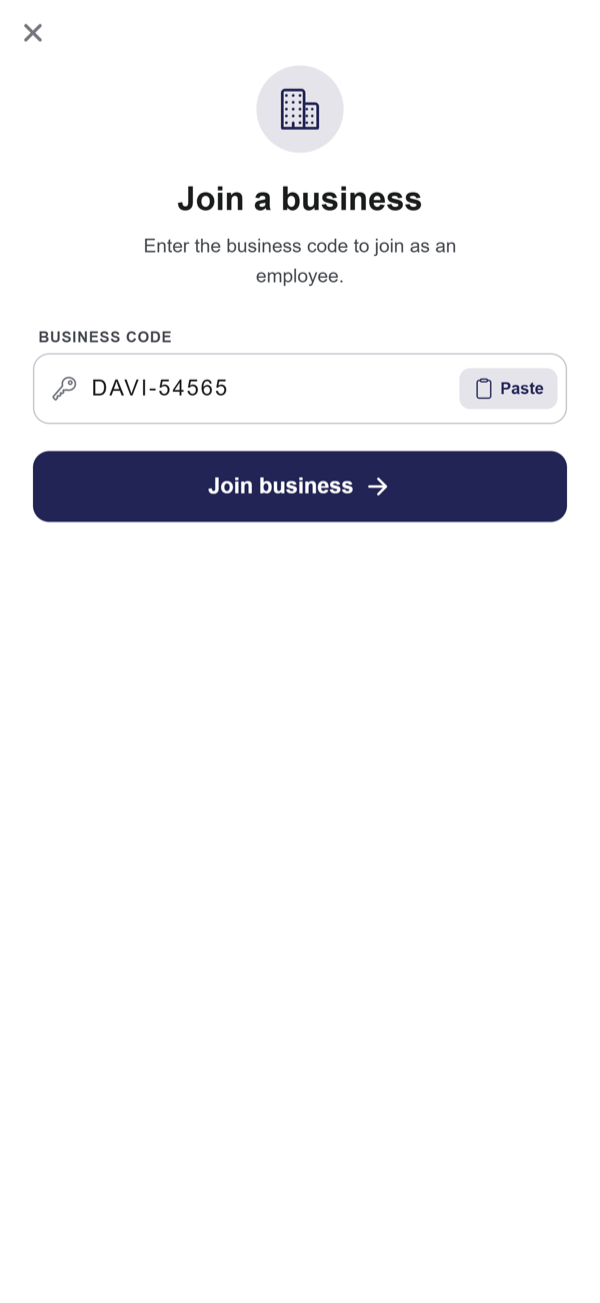 Enter the invitation code