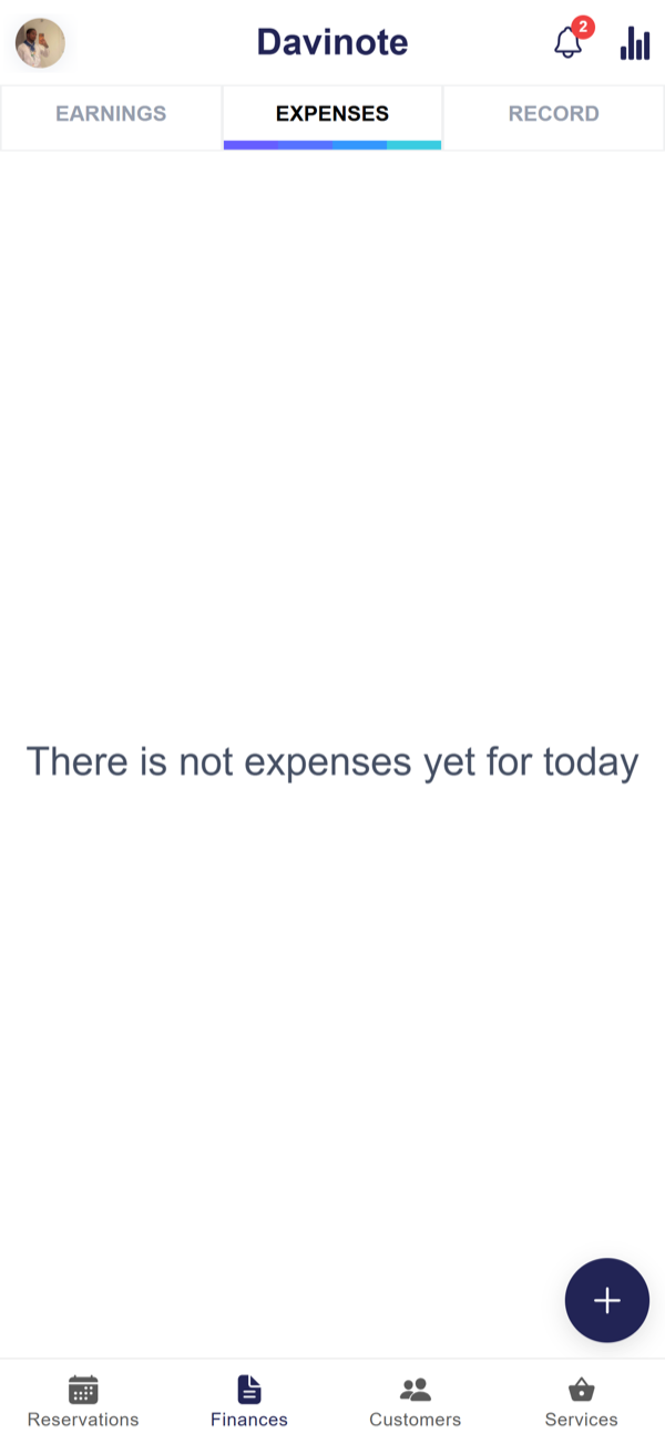 Open the Finances tab